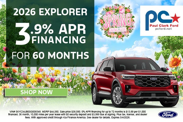 3.9% APR on 2026 Explorers